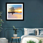 Snowy Winter Sunrise Wall Art