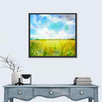 Watercolor Wildflower Field Wall Art