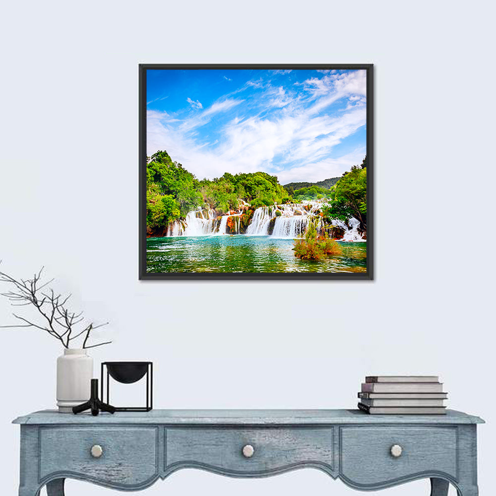 Skradinski Buk Waterfall, Krka Wall Art in a room, square