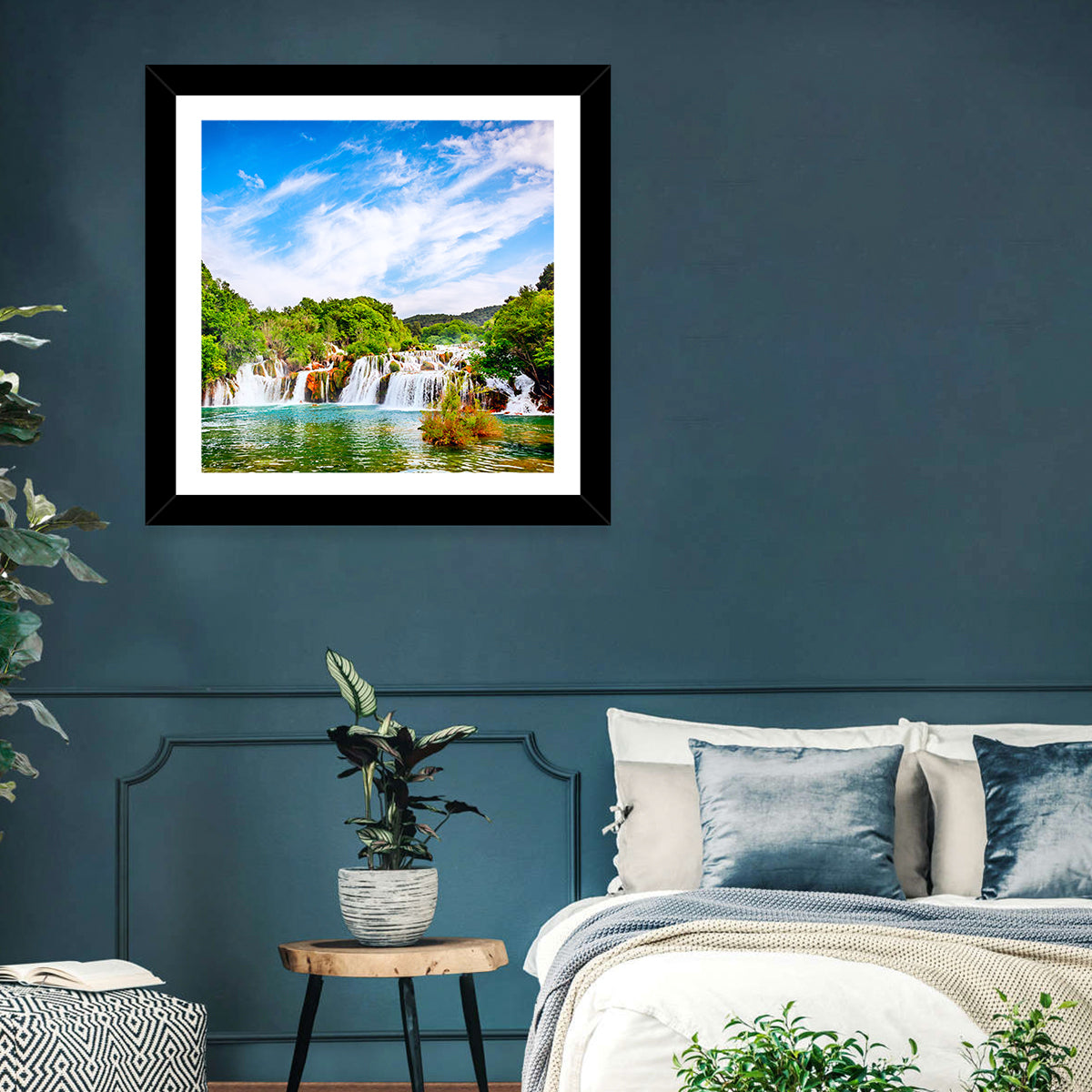 Skradinski Buk Waterfall, Krka Wall Art in a room, square