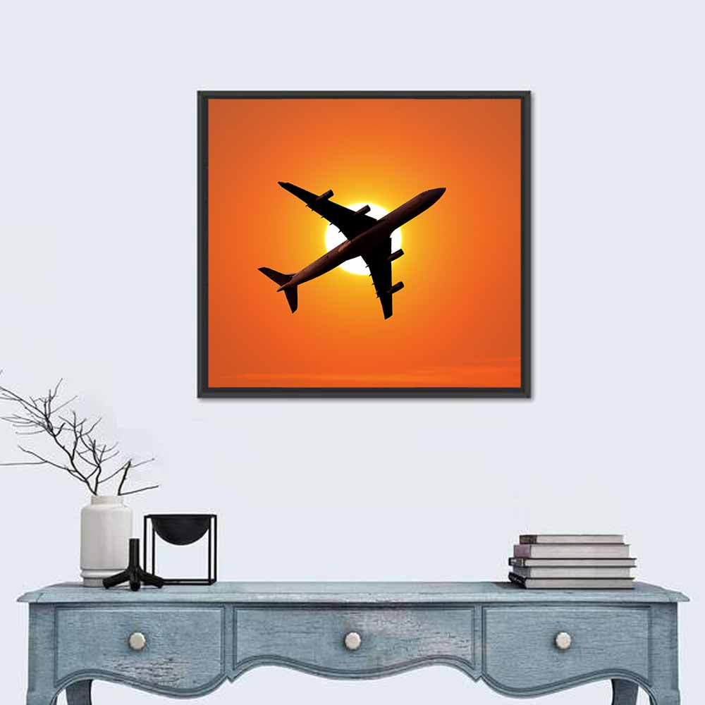 Flying Airplane Air Travel Concept Wall Art