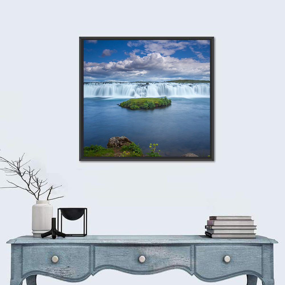 Faxi Waterfall Long Exposure Wall Art in a room, square
