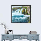 Dynjandi Waterfall Mist and Moss Wall Art