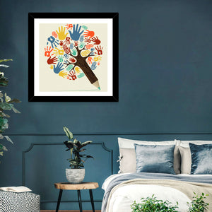 Coloring Tree Concept Wall Art
