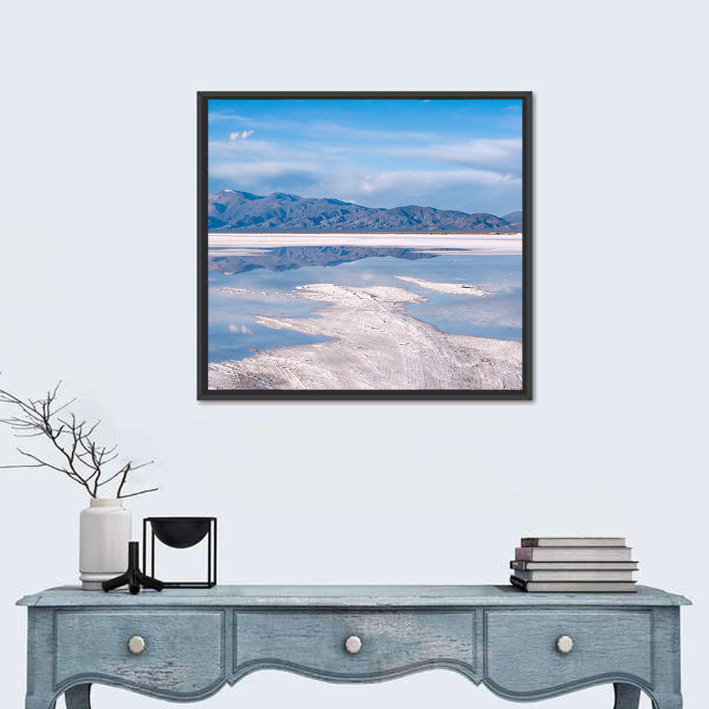 Salinas Grandes Salt Flats Wall Art in a room, square