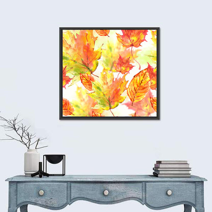 Falling Autumn Leaves Wall Art