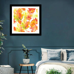 Falling Autumn Leaves Wall Art