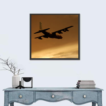 Military Freight Transport Plane Wall Art