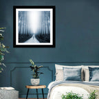 Misty Forest Road at Twilight Wall Art