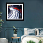 Night Highway Light Trails Wall Art