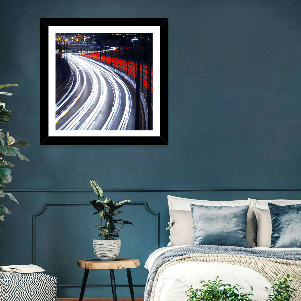 City Light Trails Wall Art