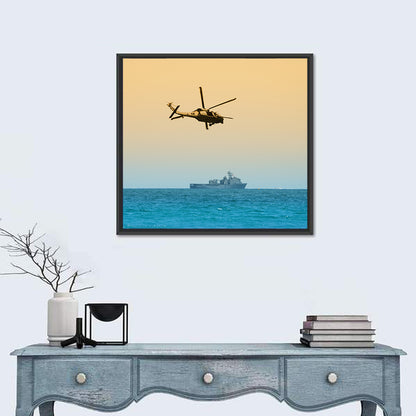 Naval Helicopter at Sea Wall Art