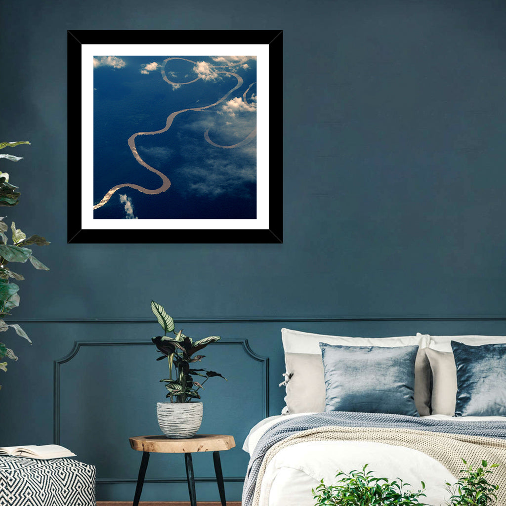 Sunlit Meander of the Amazon River Wall Art