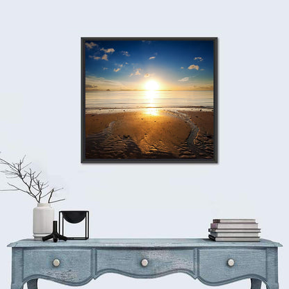 Sea Beach Sunrise Wall Art