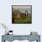 Weathered Wagon in Morning Mist Wall Art