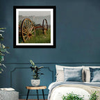 Weathered Wagon in Morning Mist Wall Art