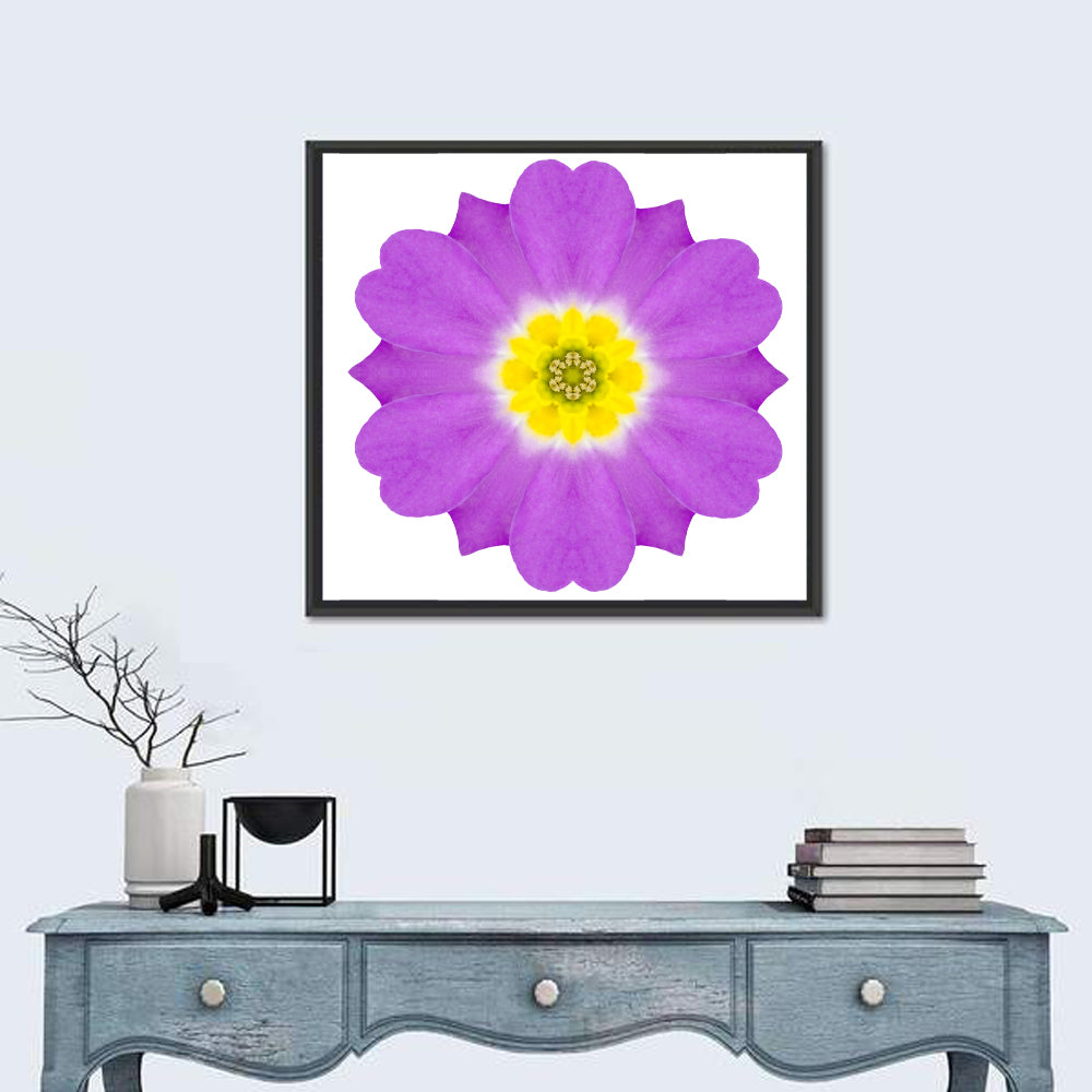 Kaleidoscopic Primrose Mandala Wall Art