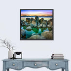 Lake Tahoe Rocky Shoreline at Dusk Wall Art