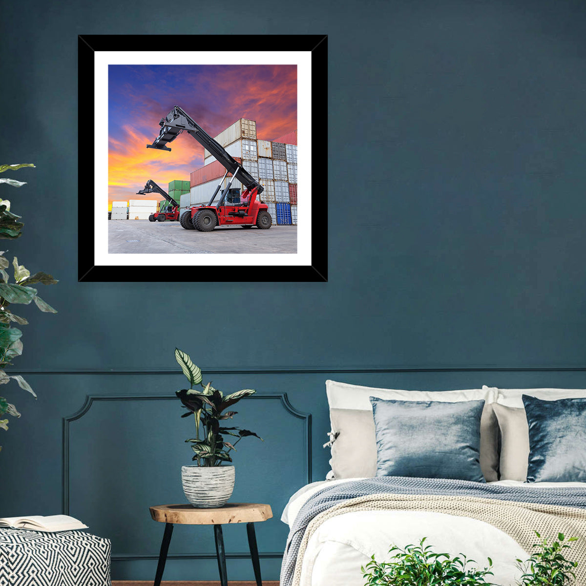 Shipping Containers - Global Logistics Concept Wall Art