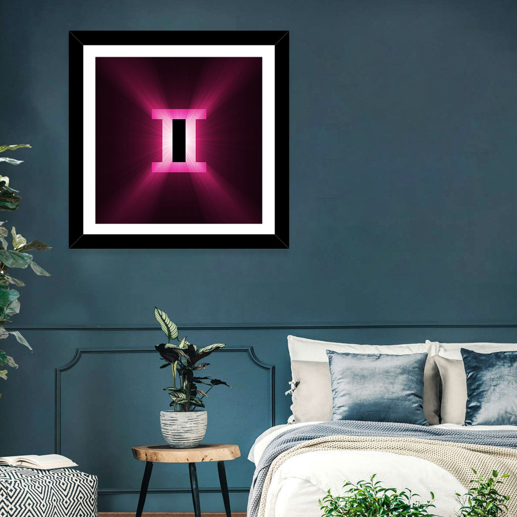 Radiant Gemini Symbol Wall Art