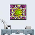 Mandala Chrysanthemum Macro Wall Art