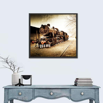 Vintage Old Train Wall Art