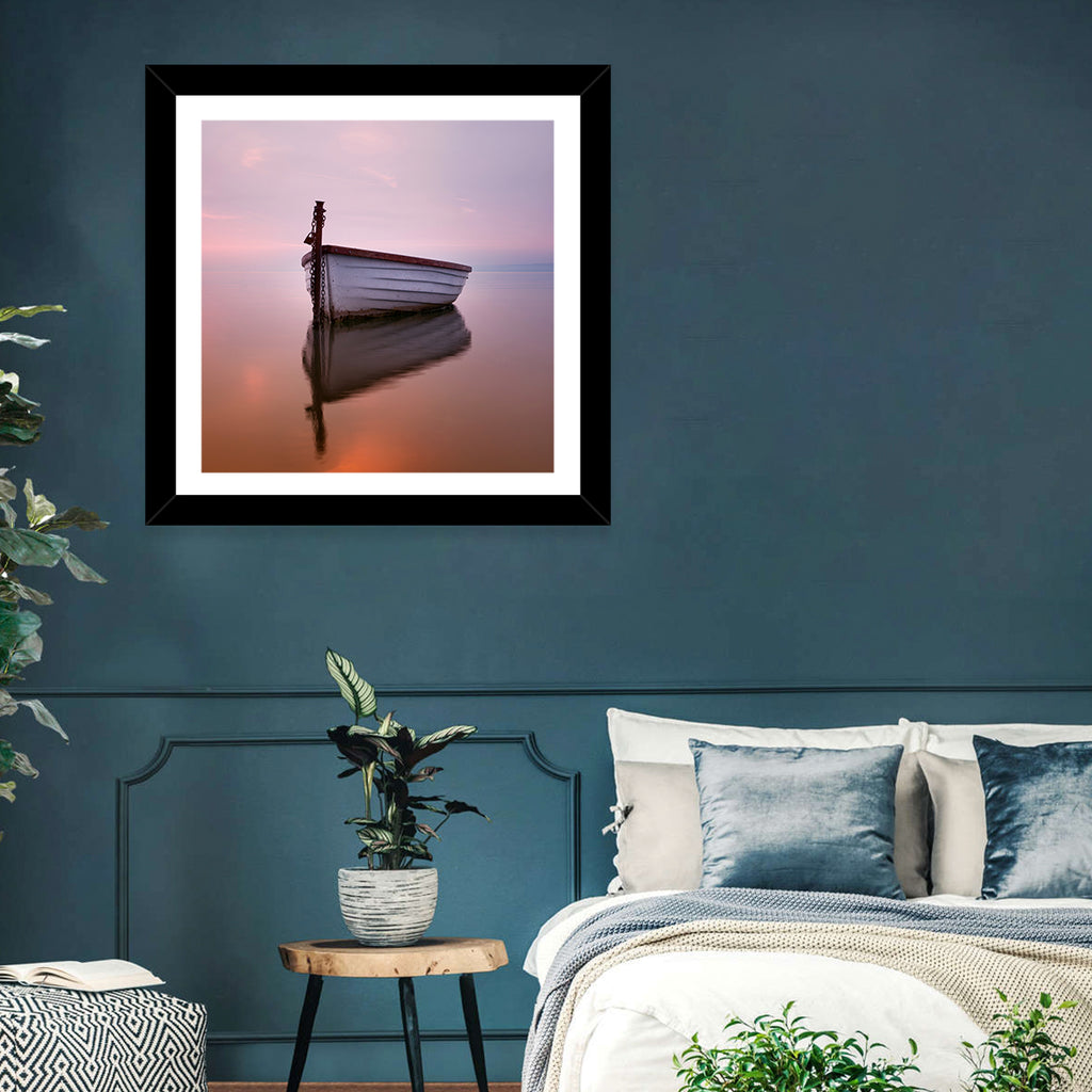 Pastel Boat Reflection Wall Art