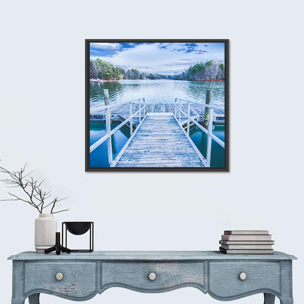 Morning at Lake Wylie Wall Art in a room, square