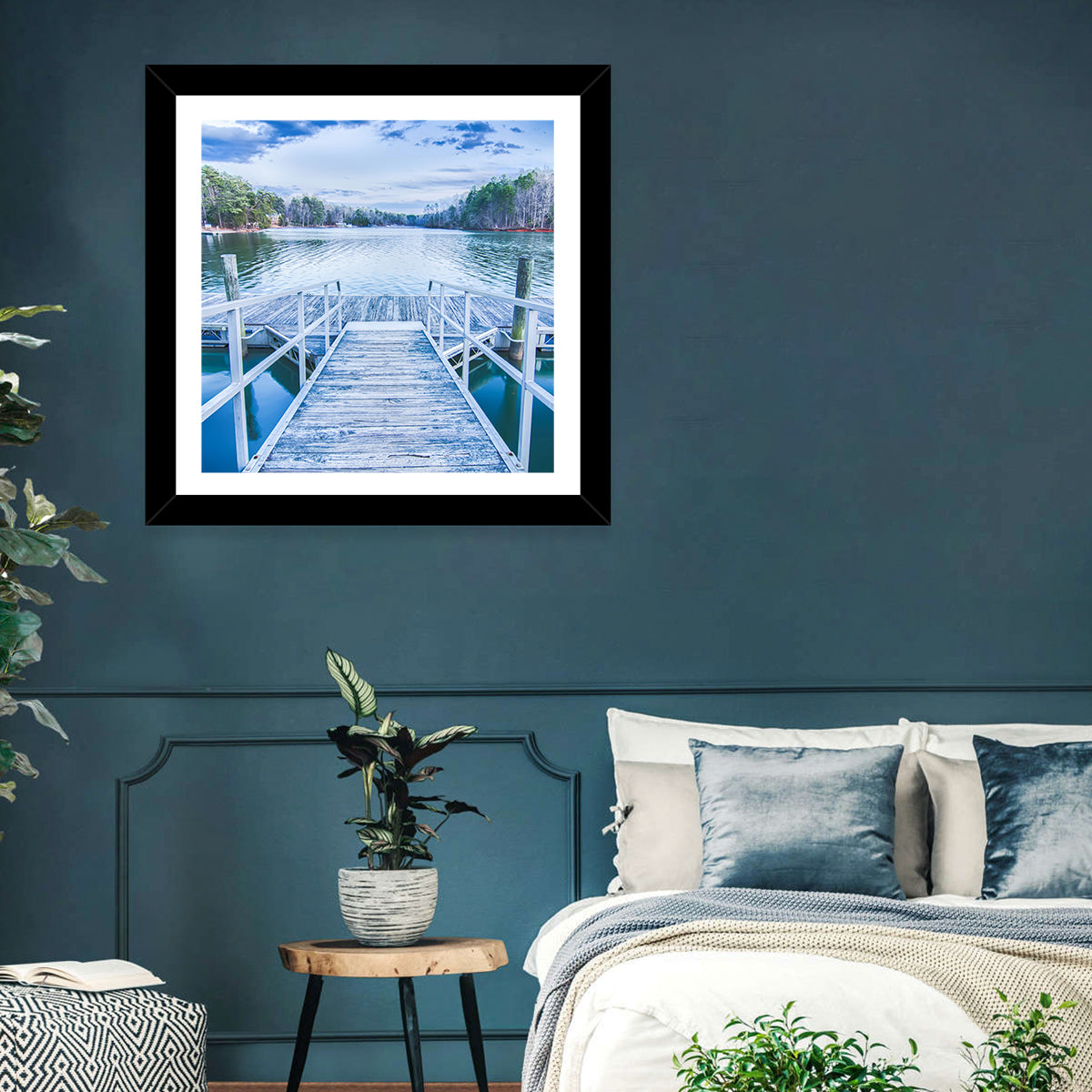 Morning at Lake Wylie Wall Art in a room, square