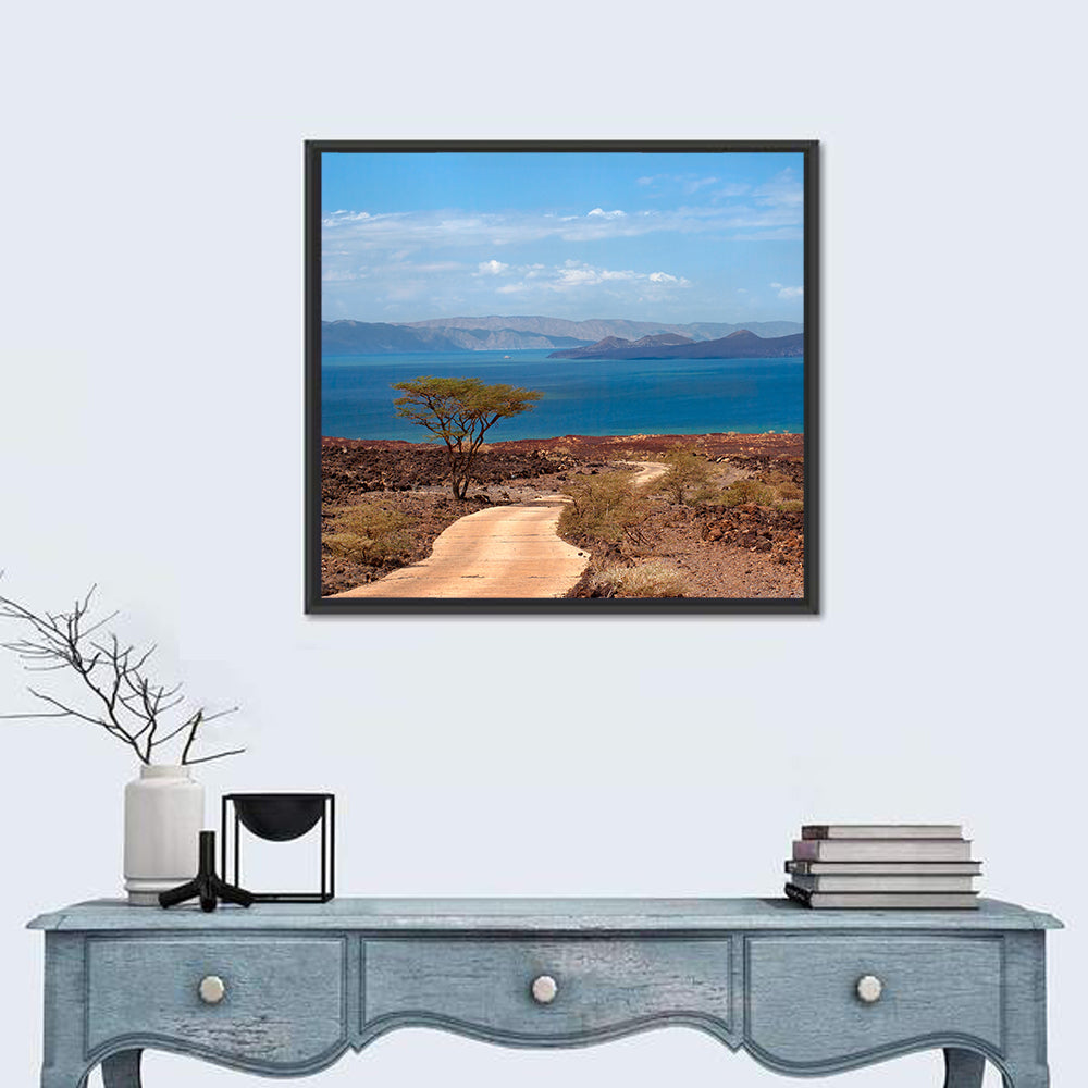 Road to Lake Turkana Wall Art in a room, square