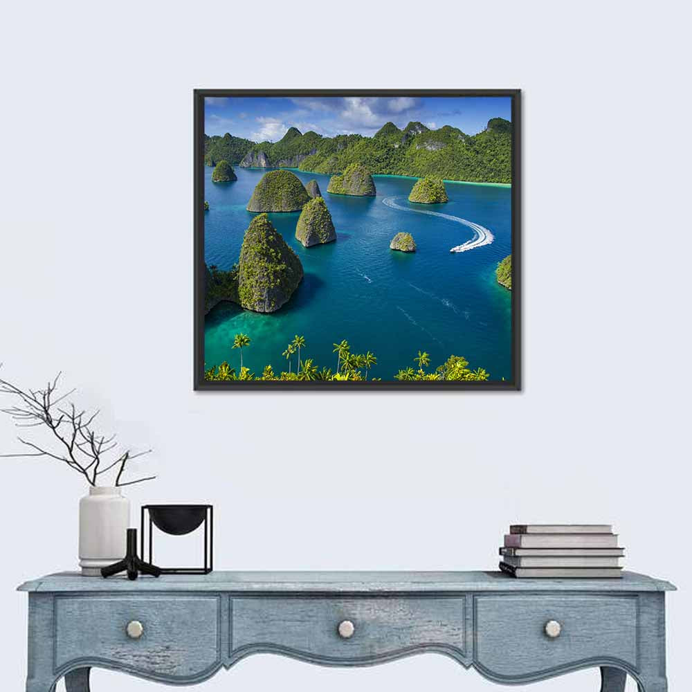 Wayag Islands, Raja Ampat Wall Art in a room, square