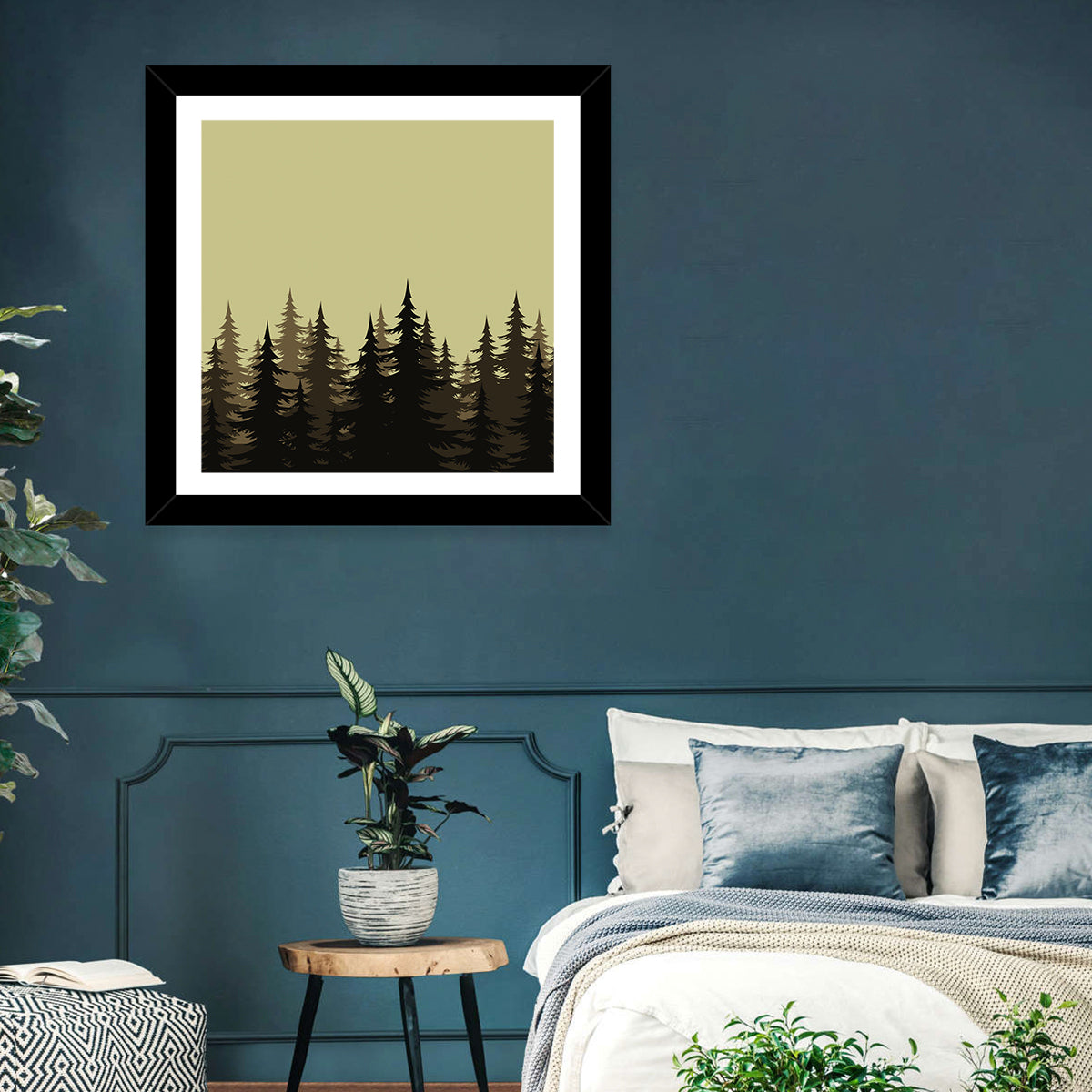Fir Trees Silhouettes Wall Art