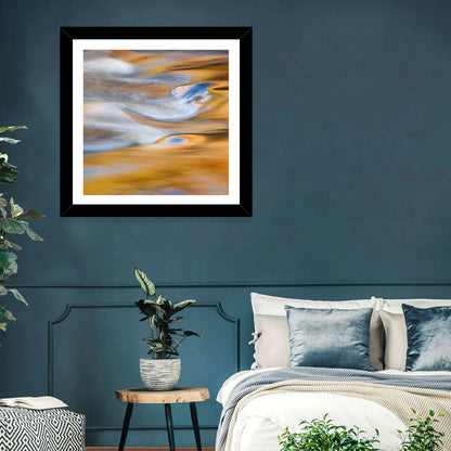 Golden Water Abstract Wall Art