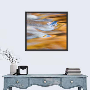 Golden Water Abstract Wall Art