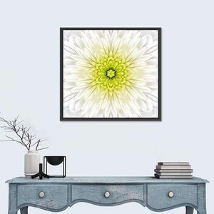 White Mandala Flower Wall Art