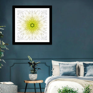 White Mandala Flower Wall Art