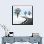 Foggy Winter Road Wall Art