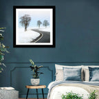 Foggy Winter Road Wall Art