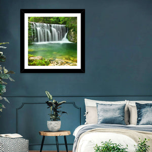 Lake Emerald Waterfall Wall Art