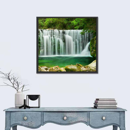 Lake Emerald Waterfall Wall Art