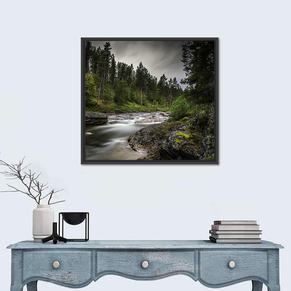 Mossy Forest Stream Wall Art