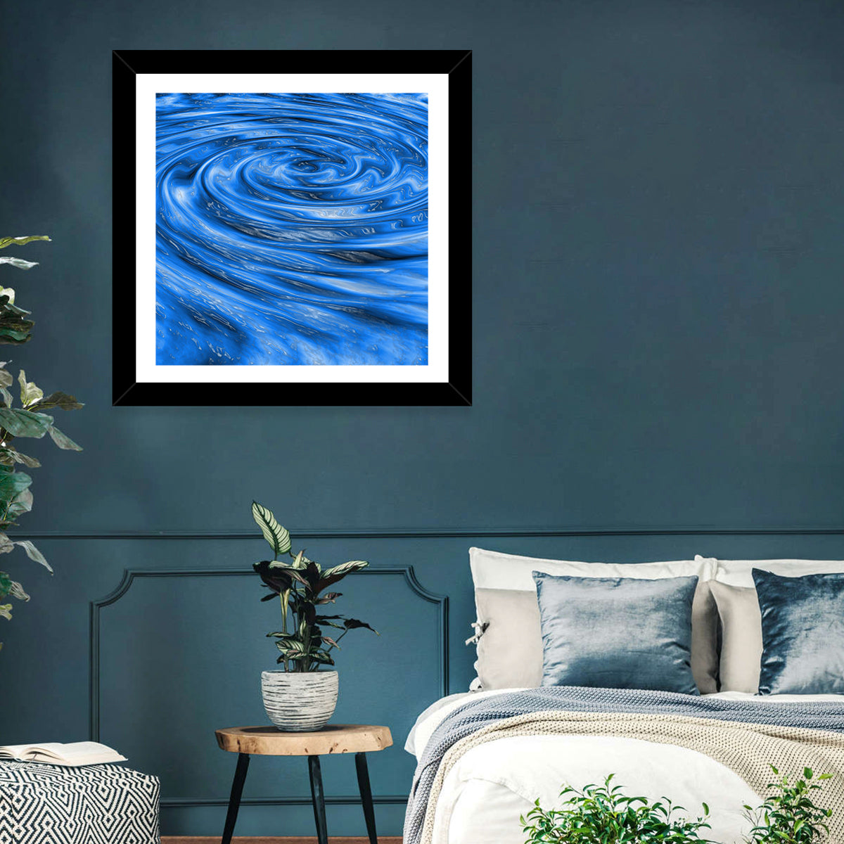 Digital Blue Waves Wall Art