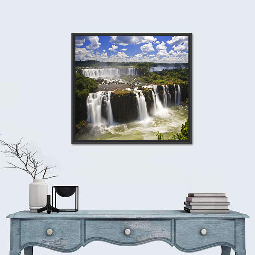 Iguazu Falls River View Wall Art in a room, square
