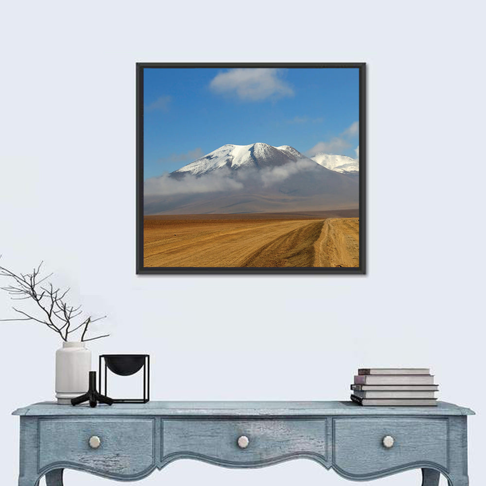 Road to Atacama Peaks Wall Art in a room, square