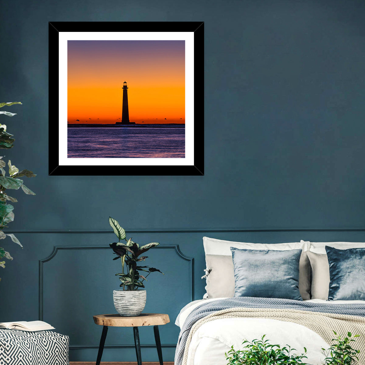 Lighthouse Sunset Wall Art