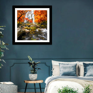 Autumn Waterfall Wall Art