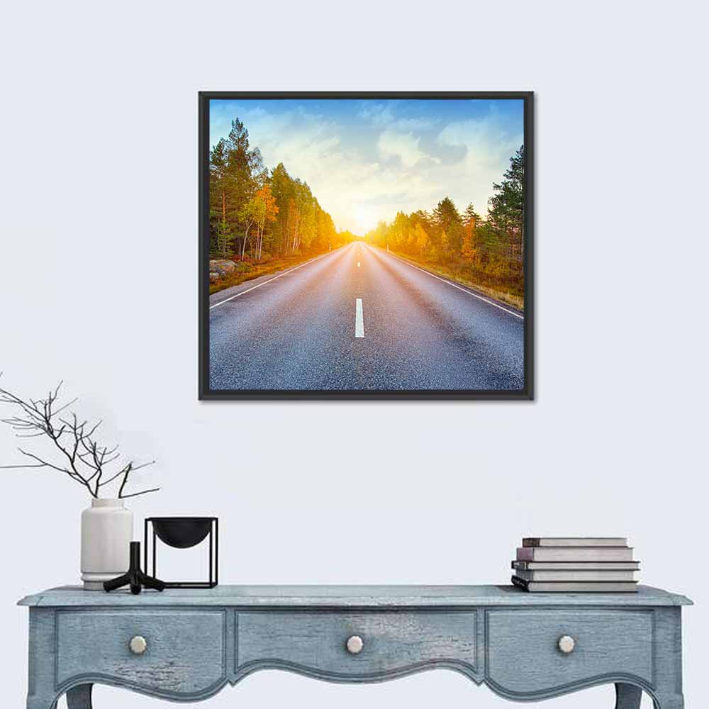 Autumn Forest Road Wall Art