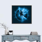 Glowing North America Globe Wall Art