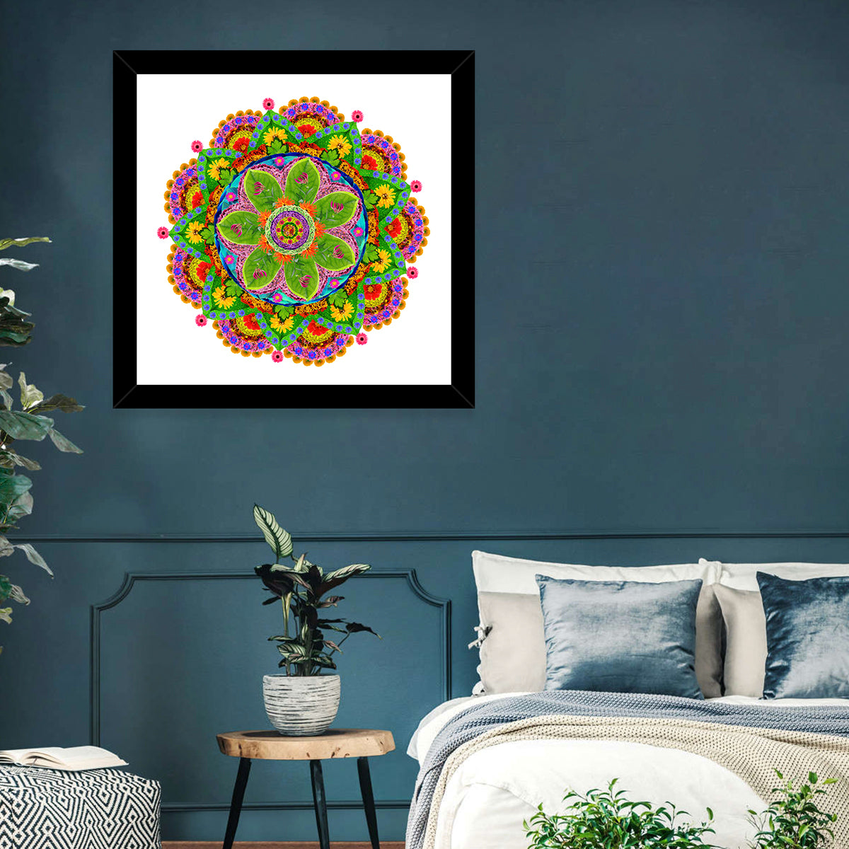 Crochet Floral Mandala Wall Art