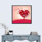 Whimsical Heart Tree Illustration Wall Art